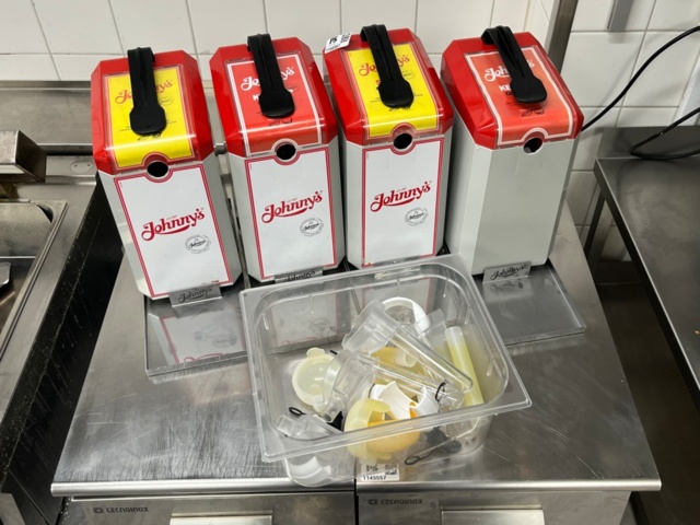 1145587-3 4 ketchup/mustard dispensers