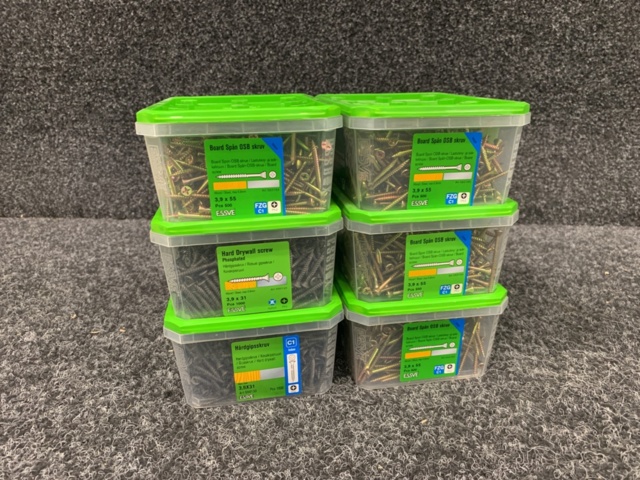 1221323-1 6 Packs Gypsum screw & board chip OSB screw, Essve