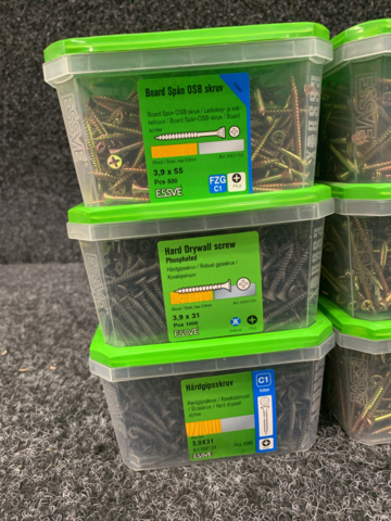 1221323-2 6 Packs Gypsum screw & board chip OSB screw, Essve