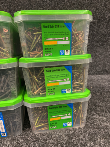 1221323-3 6 Packs Gypsum screw & board chip OSB screw, Essve