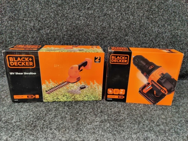1223449-1 Screwdriver Black & Decker BDCDD186-QW + Bush trimmer Black & Decker BCSS18B-XJ 18V