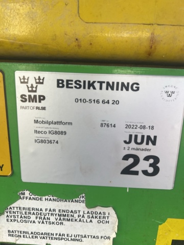 1223441-15 Iteco scissor lift