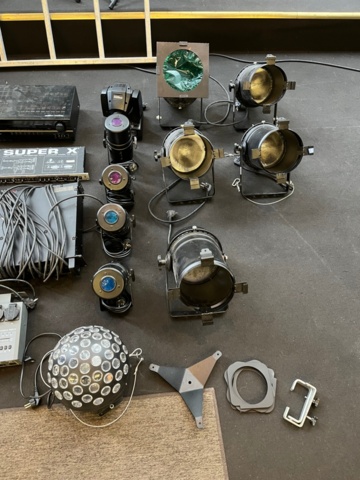 1209097-14 Collection with stage, sound & lighting equipment