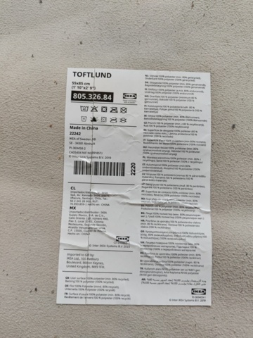 1226894-3 3st ikea mattor toflund 55/85