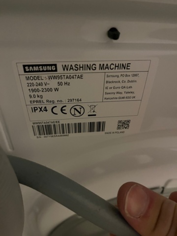1209133-3 Washing machine Samsung WW95TA047AE