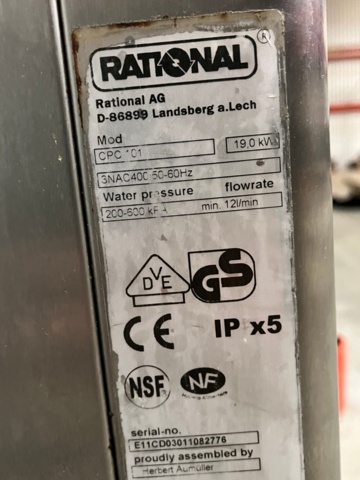 1192358-5 Rational AG D-86899 oven, 19 kw ( No. 15)