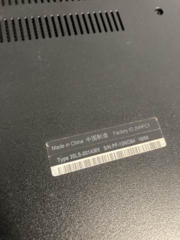 1200451-16 Lenovo Thinkpad L480