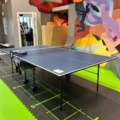 1153736-3 Folding ping pong table and 2 sets with ping pong rack and balls