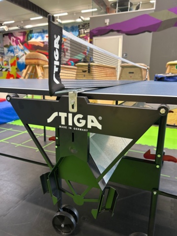 1153736-5 Folding ping pong table and 2 sets with ping pong rack and balls