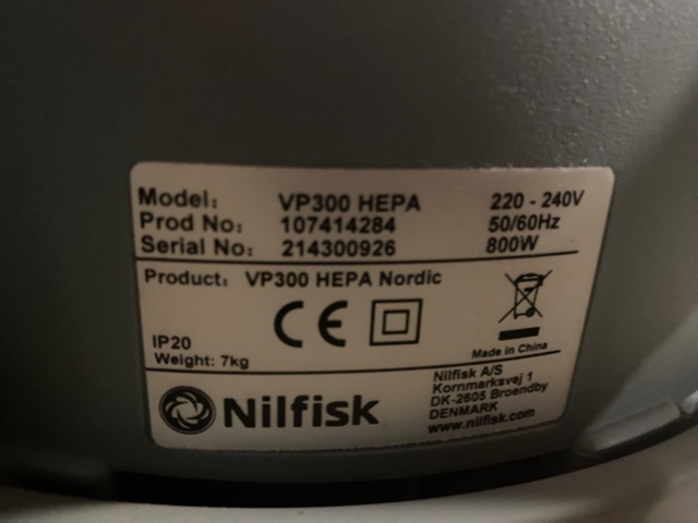 1153777-3 3st dammsugare Nilfisk VP 300 Hepa