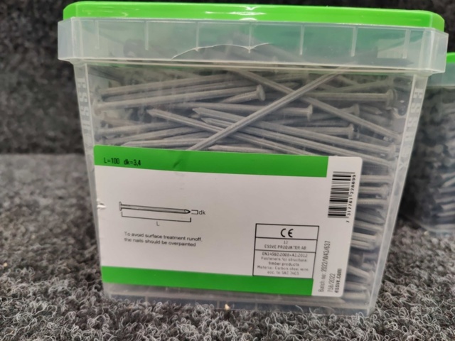 1226998-3 1400 pcs Nail grooved Essve 3.4x100 mm