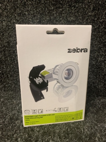 1229760-6 6 pc Downlight Light Complete 6.5W LED, Zebra