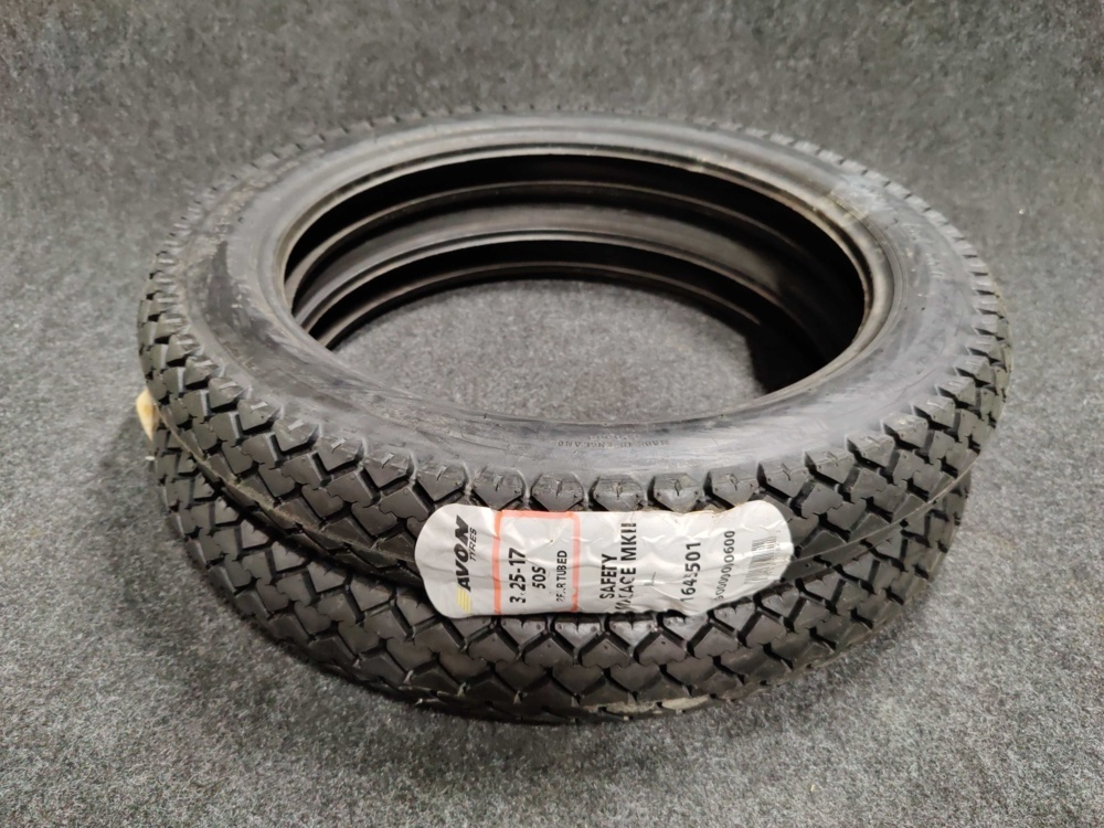 2 MC tires Avon Safety Mileage MKII 3.25 - 17