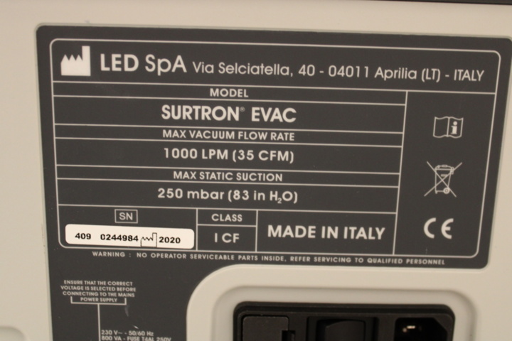 1151736-5 Surgical machine with filter & trolley - LED SpA Surtron 160 -2018