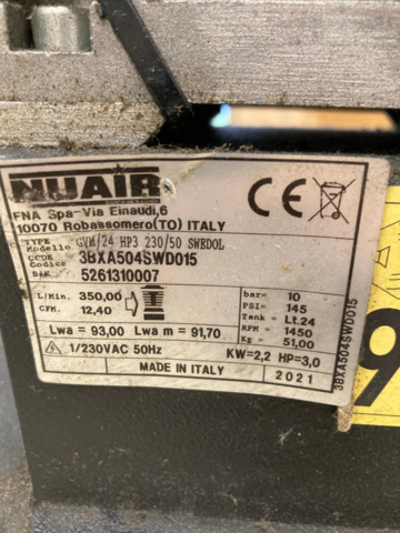 1214913-9 Compressor NUAIR GVM/24 3HP