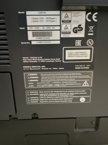 1209259-4 Printer with accessories - Konica Minolta bizhub C227