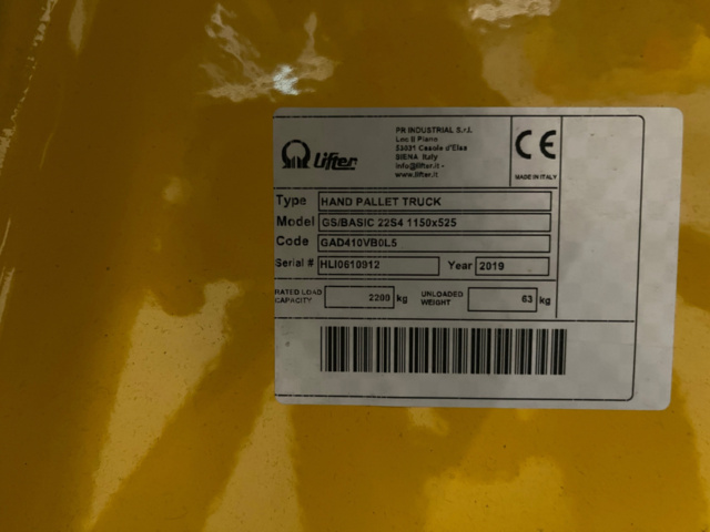 1230758-4 Pallet truck 2200 kg - Lifter GS/Basic 22S4