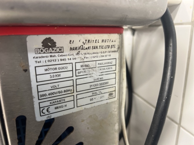 1178253-8 Köttkvarn Bogazici Paslanmaz -2021