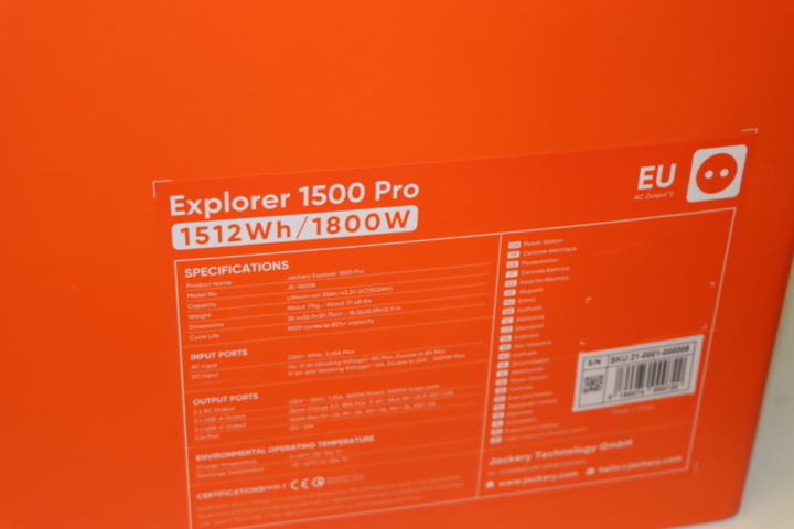 1173733-7 Jackery Explorer 1500 Pro - Bärbar kraftstation