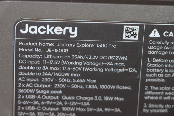 1173733-10 Jackery Explorer 1500 Pro - Bärbar kraftstation