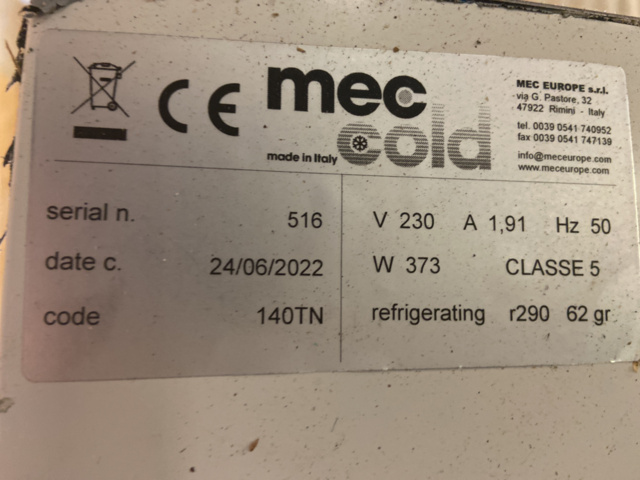 1205441-7 Stainless double fridge - MEC cold