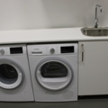 1224092-2 Washbasin with hob & mixer, washing machine & tumble dryer and more