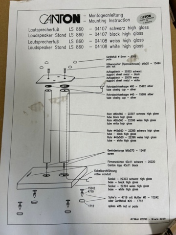 1152156-9 Speaker stand 2 pcs - Canton LS 860 LS 860 Black Piano lacquer