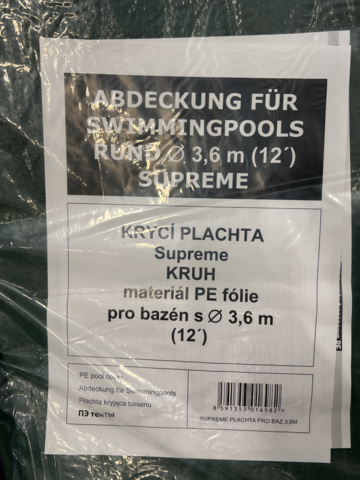 1231832-3 Skyddsöverdrag för rund pool 3,6m, grönt