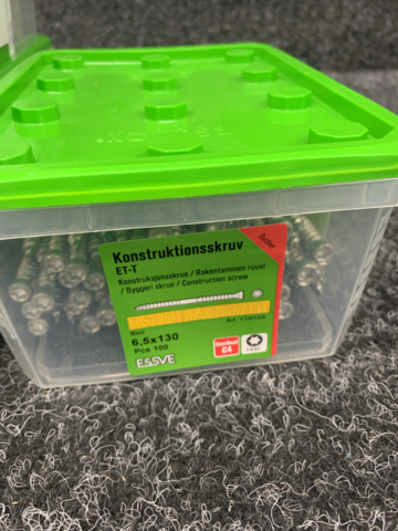 1188727-3 6 st Förpackningar Konstruktionsskruv, Essve