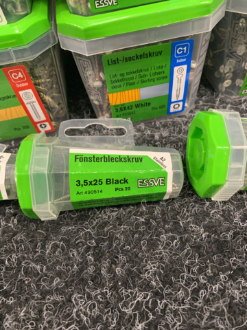 1191294-2 Mounting screw, molding/plinth screw & window sheet screw, Essve