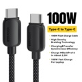 1232828-2 10 st ladd/synkkkabel USB-C - USB-C 100W max, 3 meter, flätad - Frakt ingår