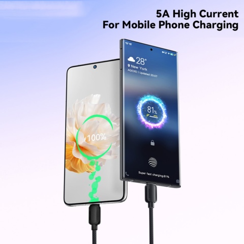 1232828-4 10 st ladd/synkkkabel USB-C - USB-C 100W max, 3 meter, flätad - Frakt ingår