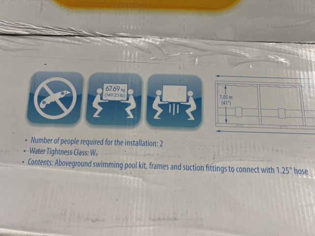 1233195-7 Above ground pool Swing Pools Elite Wicker Frame pool Ø4.88 m