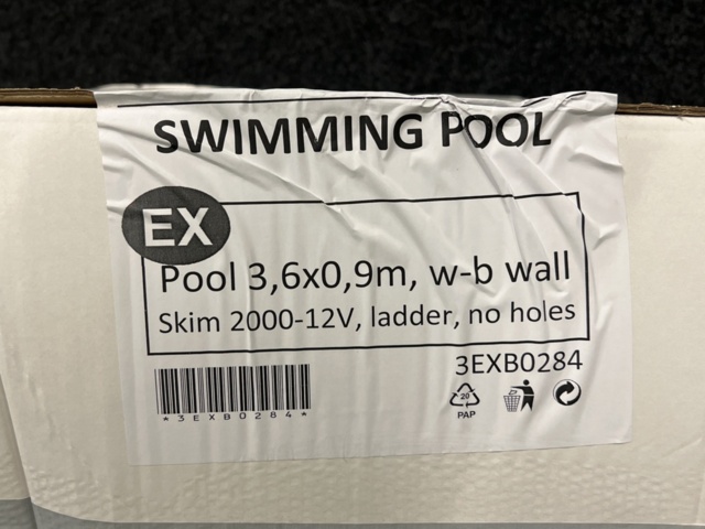 1233001-4 Pool Mountfield Azuro 3,6x0,9m med Stege