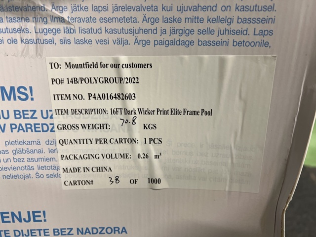 1233196-4 Above ground pool Swing Pools Elite Wicker Frame pool Ø4.88 m