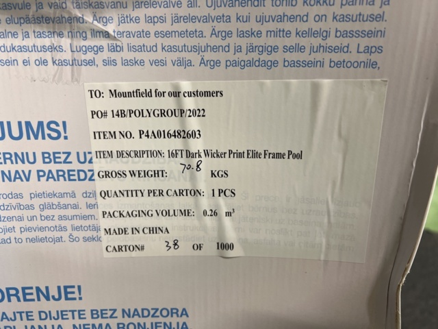 1233196-5 Above ground pool Swing Pools Elite Wicker Frame pool Ø4.88 m