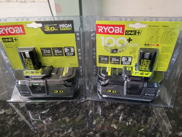 1222566-1 Ryobi Batteri 18v 3Ah 2st