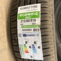 1213788-4 2 summer tires Kumho EcoWing ES31, 215/50 R16