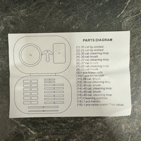 1233953-6 Vapenrengöringskit 19 delar