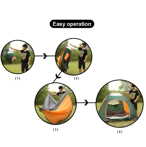 1234037-3 Campingtält Pop-Up Camouflage