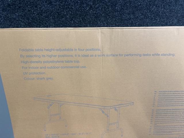 1234562-5 Fällbart bord Zown New Classic Worktop 180 table