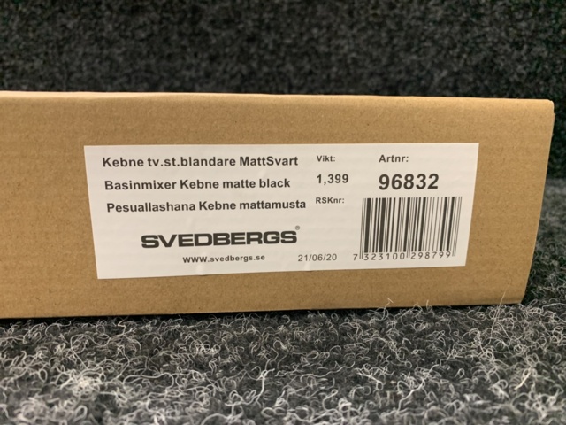1235956-3 Tvättställsblandare Svedbergs Kebne, Svart