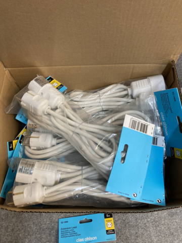 1200590-3 New extension cables 5 meters 12 pcs - Clas Ohlson