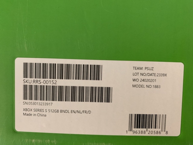 1237294-10 Video Games Microsoft X-Box Series S 512GB