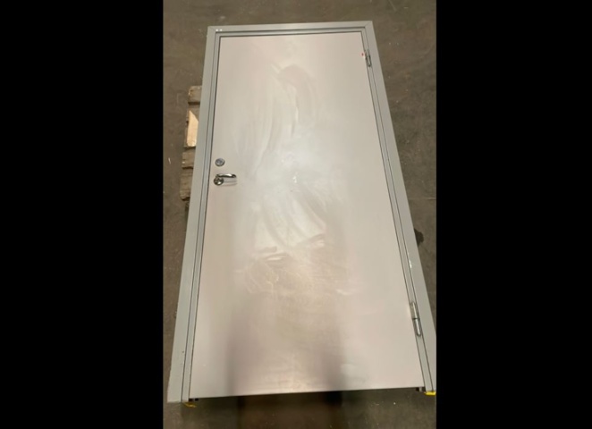 1238690-1 Trädörr med stålkarm, Daloc, 10x21 Höger