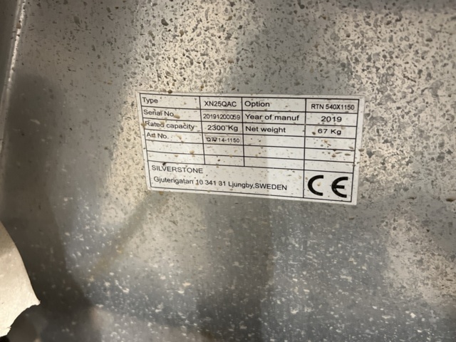 1239490-7 Palldragare Silverstone 2300Kg