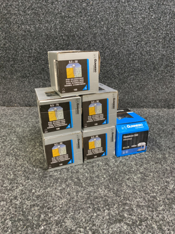 1239318-1 6 st Förpackningar Bygg-/Konsolskruv & Gipsskruv, Gunnebo