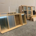 1206374-1 Parti med kontorsväggar i glas och skjutdörrar
