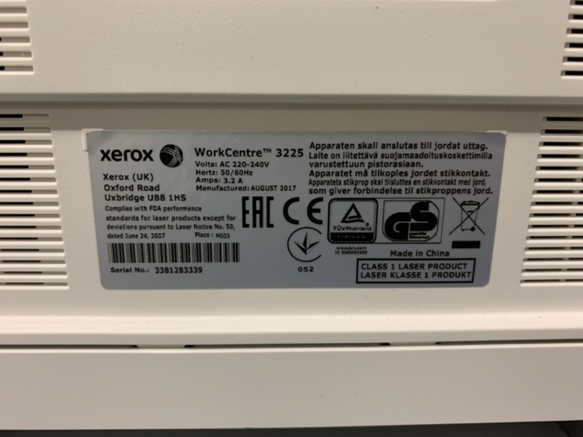 1232259-6 Printer Xerox WorkCentre 3225