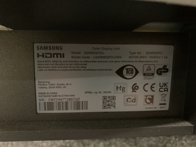 1232264-3 2 pc 24" computer monitors Samsung S24R652FDU